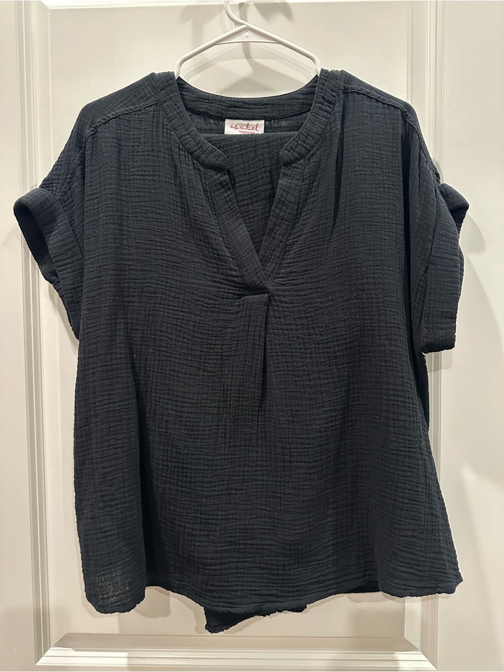 Black Gauze Maternity Two Piece Set